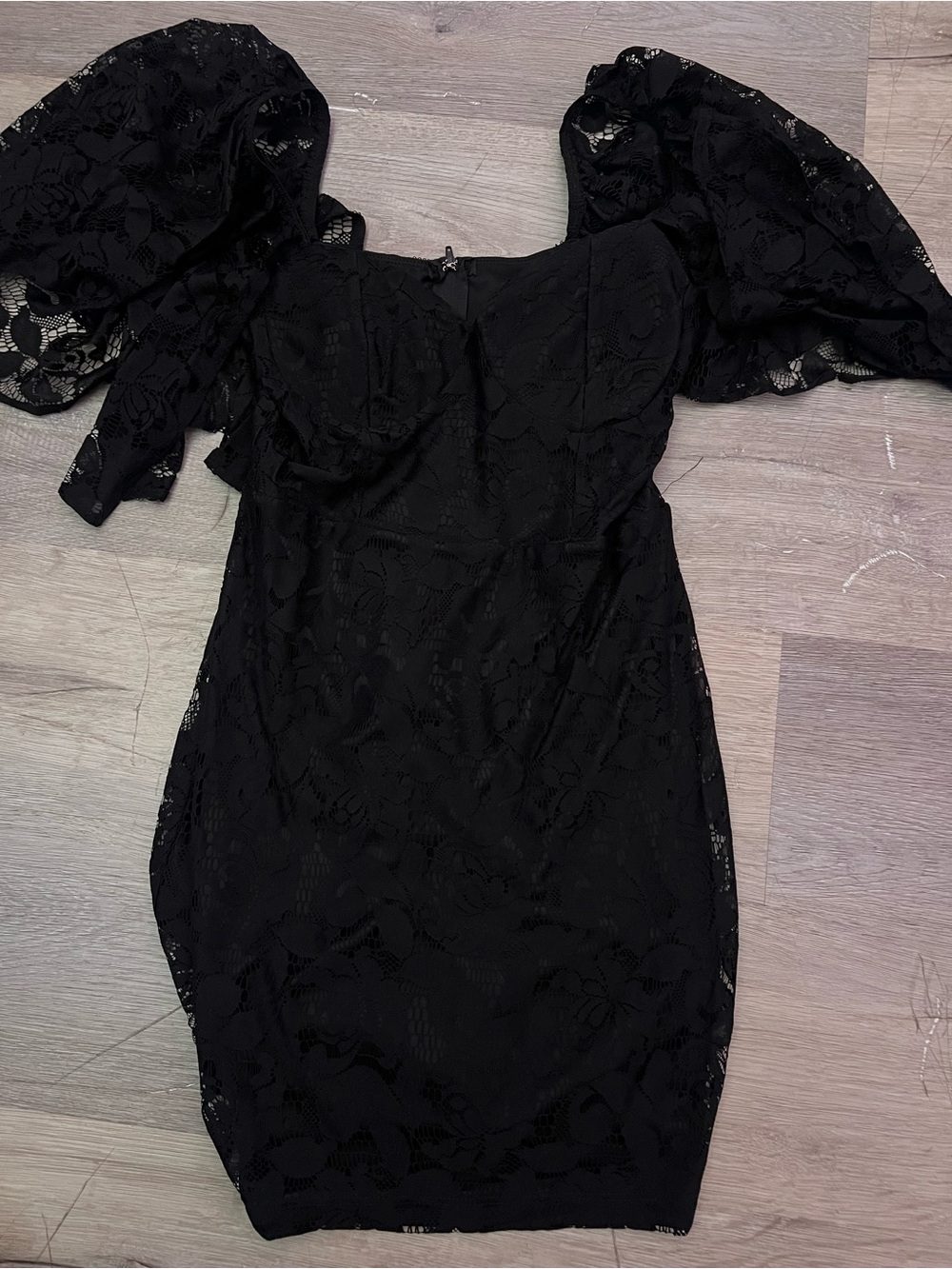 Symphony Black Lace Off-Shoulder Dress